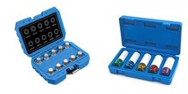 Wielmoerdoppen en wielbout demontage sets
