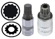 12 tand - Meertands dop inwendig - veeltand dop