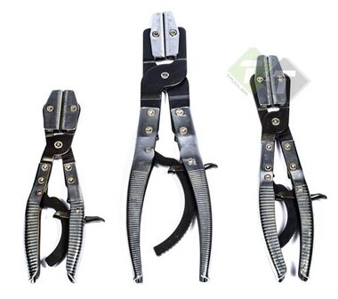 Flexibele slangklem tang set met waterslang stop klem - 3 delig - SATRA