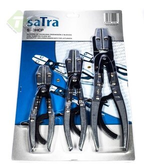 Flexibele slangklem tang set met waterslang stop klem - 3 delig - SATRA