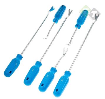Clip verwijderaar set - Koevoet - 6 delig - Bekleding clip tangen set - SATRA