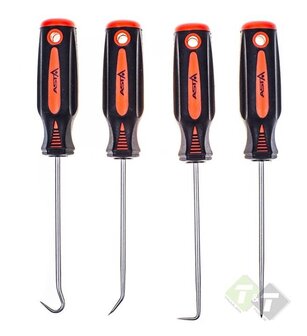 Haken set - Haakgereedschap - 4 delig - O-ringen verwijder set - ASTA