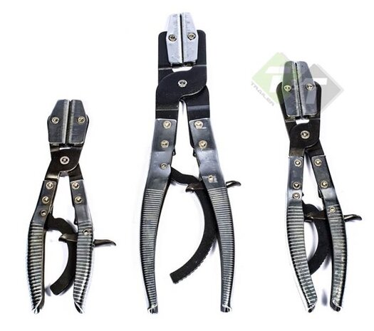 Flexibele slangklem tang set met waterslang stop klem - 3 delig - SATRA