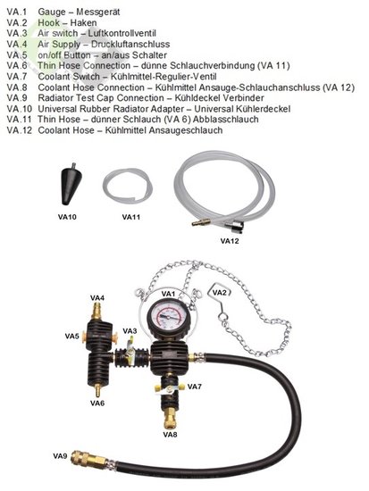 radiator tester, radiatortester, koelsysteemtester, druktester, vacuum tester, vacuumtester, koelsysteem tester, koel systeem t