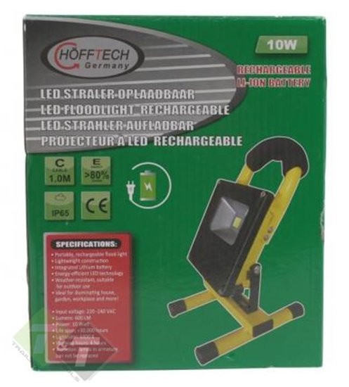 LED straler oplaadbaar 10 watt - Werklamp - Ledlamp - Hofftech