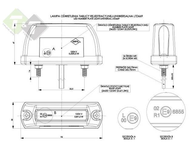 kenteken lamp, kenteken verlichting, kentekenlamp, kentekenverlichting, led lamp, ledlamp, nummerplaat verlichting, nummerplaat