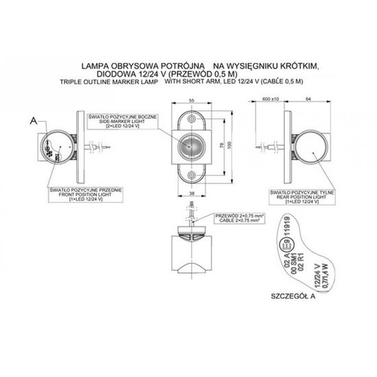 Breedtelamp, Breedte lamp, Zijlamp, Zij lamp, Contourlamp, Contour lamp, Lampen, Ledlamp, Led lamp, Contourverlichting, Contour