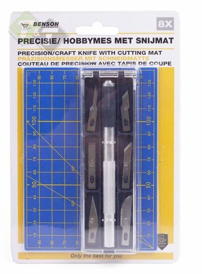 Precisie hobbymes set, Snijmat, Afbreekmes, stanleymes, x 3 messen, mes, afbreek mes, Afbreek messen, afbreekmessen, snijmes, s