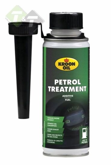 Benzine Treatment, Reinigingsmiddel 250 ml, Kroon Oil, Diesel Additief, motorolie 15W40, motorolie, motor olie, semi-synthetisc