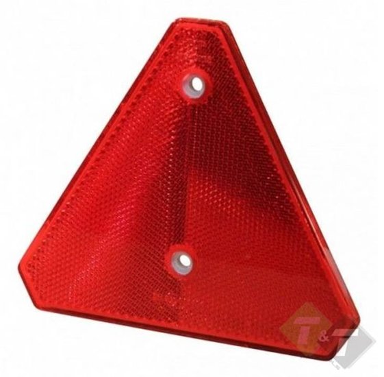 Driehoek reflector Rood, Opschroefbaar, 143 x 125 mm, WAS