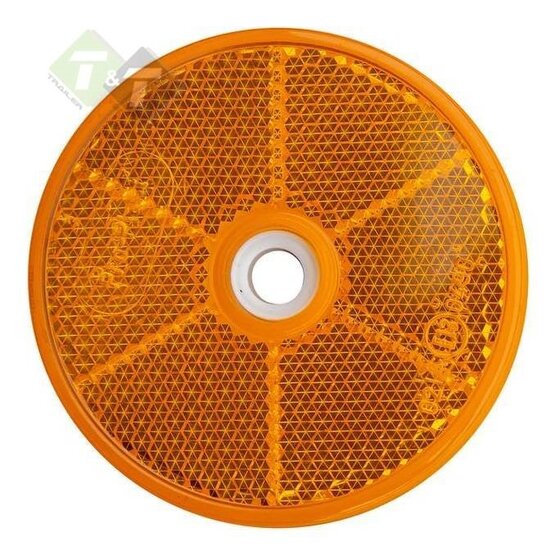 Oranje reflector - Ronde reflector - 85mm - E20 keurmerk