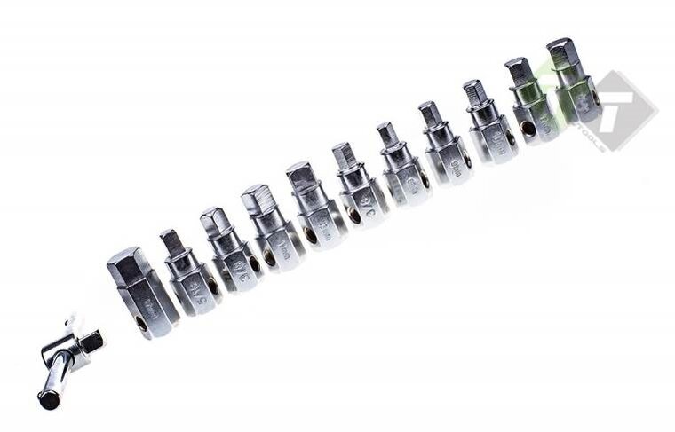 Carterplug doppen set - 12 delig - Olie plug dop - Carter plug sleutel - SATRA