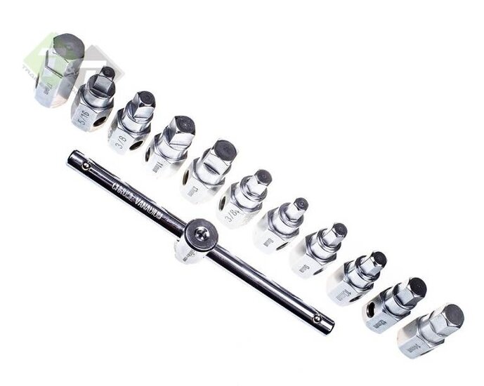 Carterplug doppen set - 12 delig - Olie plug dop - Carter plug sleutel - SATRA