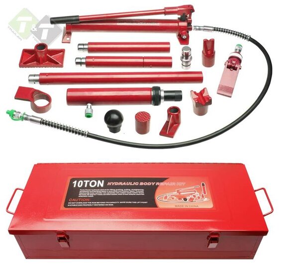 Hydraulische uitdeuk set, Persset, Uitdeukset, Uitdeuk set, Uit deuk set, Verlijmset, Uitdeuk reparatie set, uitdeuk reparaties