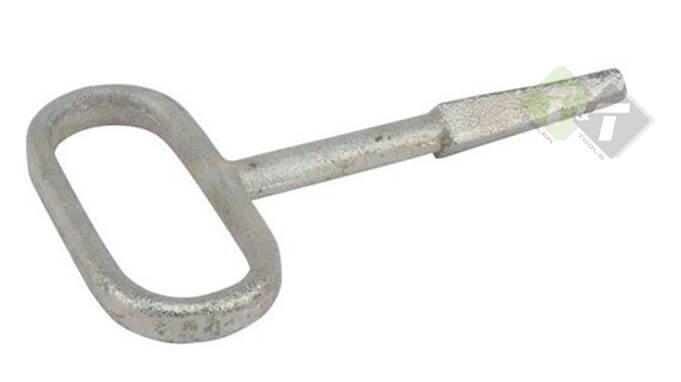 Bakslot sleutel normaal, Vierkant, lengte 130mm