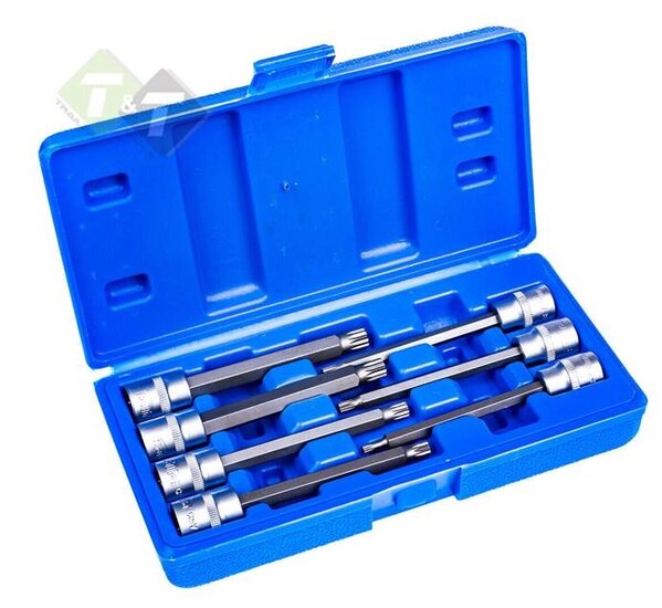 Veeltand doppen set - Spline doppen - 3/8&#039;&#039; Metrische maten - 7 delig - SATRA