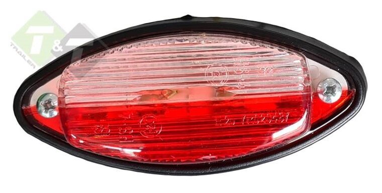 Breedtelamp - Zijlamp rood/wit - 105x50x30mm - Contourlamp