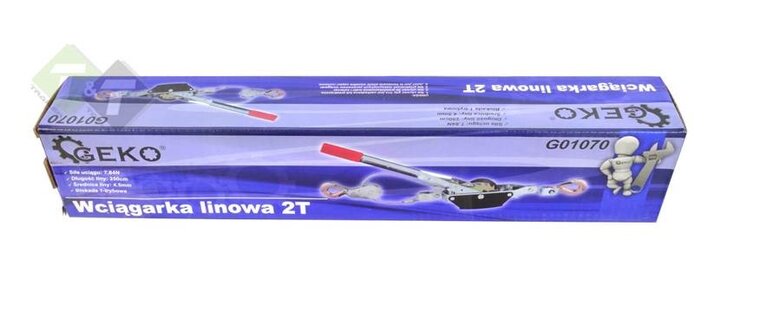 Handtakel met kabel 2 ton met 2 haken - Handlier - Spanningtrekker - GEKO