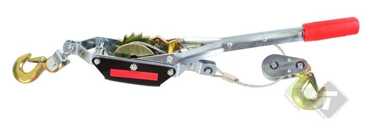 Handtakel met kabel 2 ton met 2 haken - Handlier - Spanningtrekker - GEKO