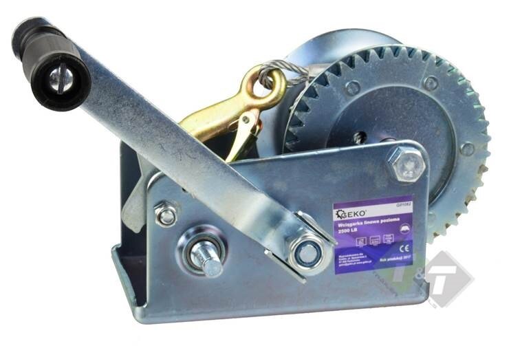 Handlier ongeremd - 2500Lbs(1150KG) - 10 meter staalkabel - GEKO