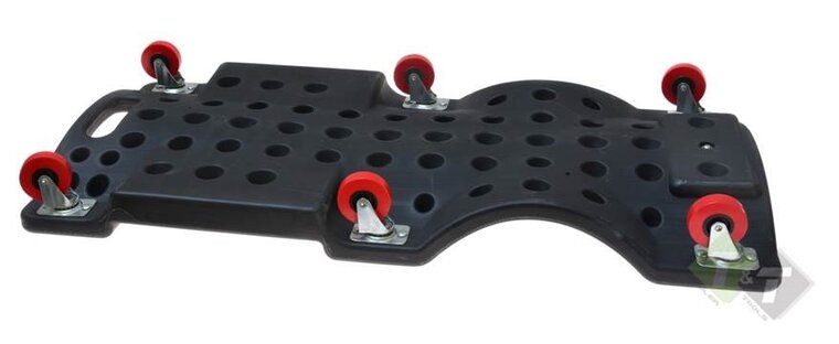 Monteursbed - Zwart - 6 zwenkwielen - 150KG - Rolbed - GEKO