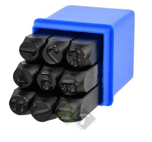 Slagcijfers 4 mm - 9 dlg - Slag cijfer - Slag stempels - GEKO