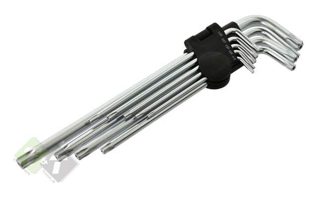Torxsleutel set met gat - Torx sleutels - Lange sleutels - T15 tot T55 - GEKO