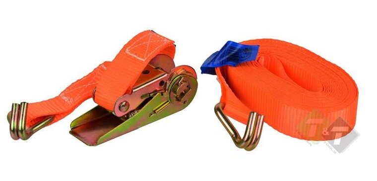 Spanband - Sjorband 1 Ton - 6 meter met ratel - GEKO
