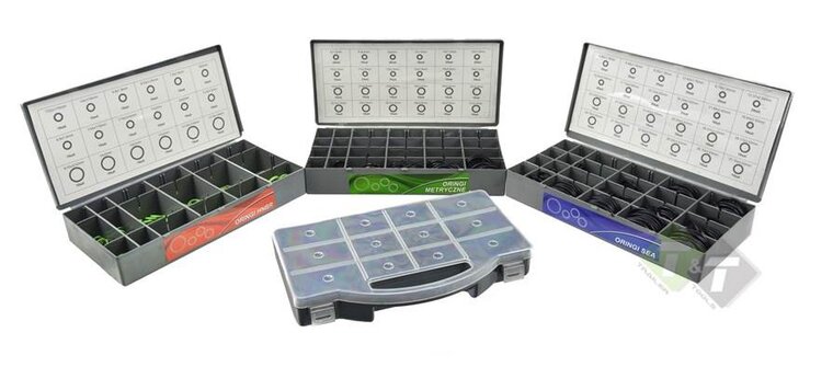 O-ringen assortiment set met rek - O ringen - 900 delig - Verschillende maten - GEKO