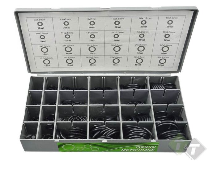 O-ringen assortiment set met rek - O ringen - 900 delig - Verschillende maten - GEKO