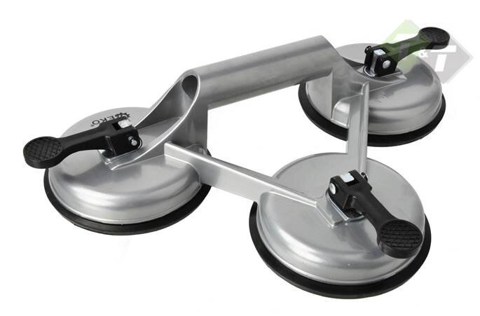 Aluminium zuignap drievoudig - Magic Puller - 115mm - Heffer - Raamdrager - GEKO