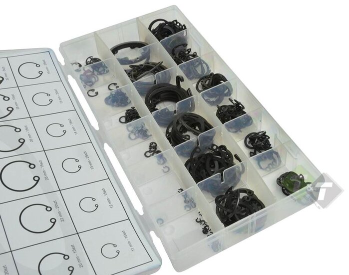 Borgring set - 300 dlg - Binnenwerks assortiment - Seegerring clips - GEKO