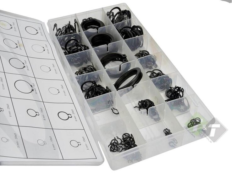 Borgring set - 300 dlg - buitenwerks assortiment - Seegerring clips - GEKO