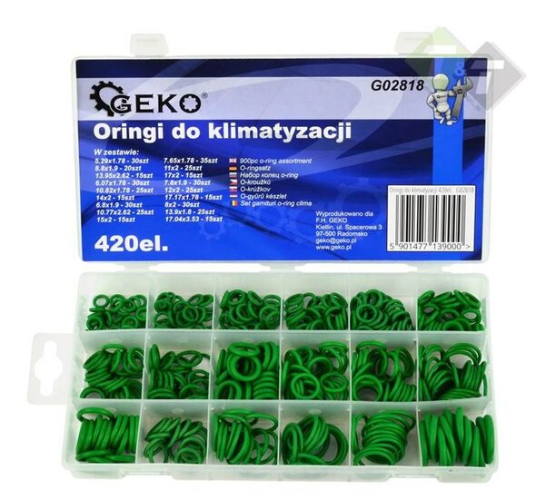 O-ringen assortiment - Groen - O ringen - afdichtingsringen 420 delig - GEKO