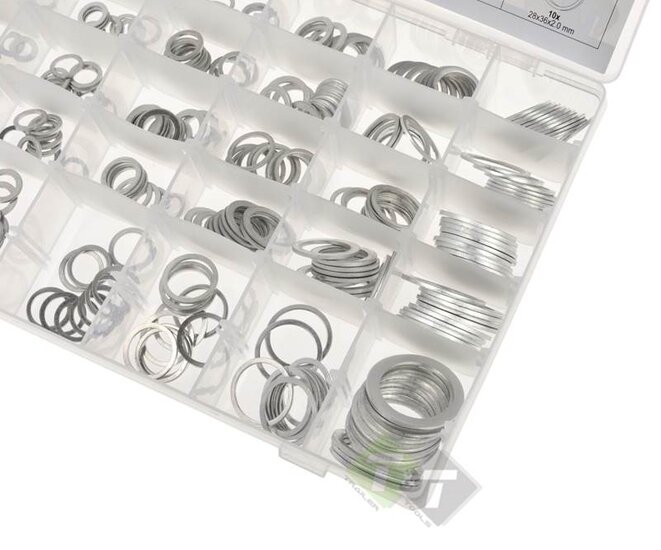 Aluminium carrosseriering set - Sluitringen - 300 stuks - GEKO