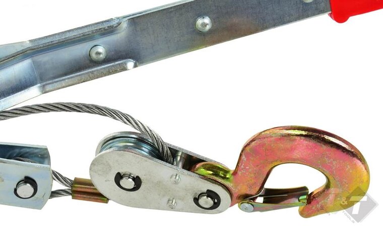 Handtakel met kabel 4 ton 2 haken - Handlier - GEKO