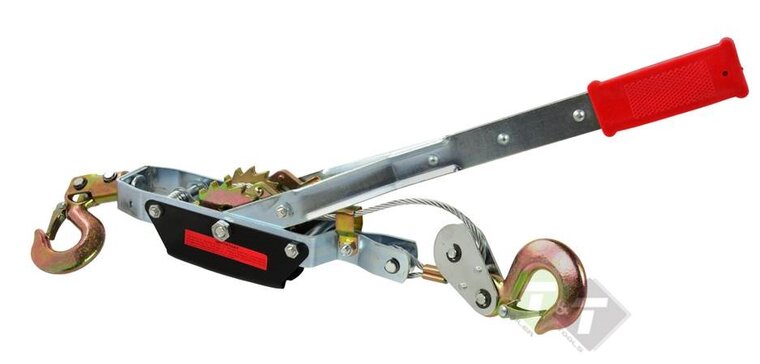 Handtakel met kabel 4 ton 2 haken - Handlier - GEKO