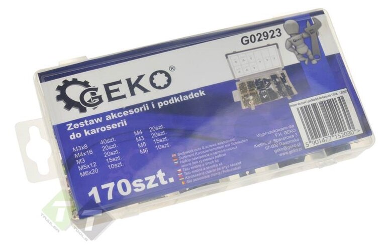 Schroef en clips set - 170 delig - Kruiskop schroeven - U clips - GEKO
