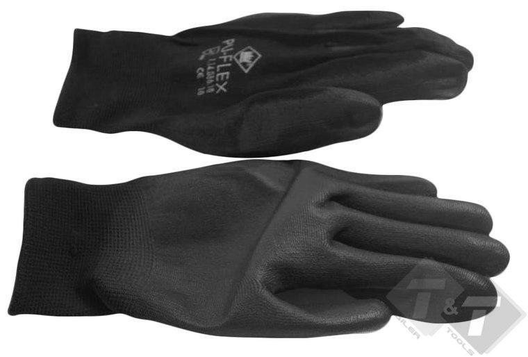 Werkhandschoenen zwart - 10 paar - XL - PU Flex Nylon - Werk handschoen - Benson