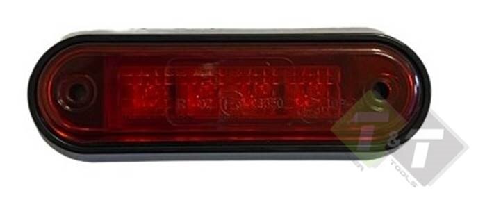 Zijmarkeringslamp - 4 LEDS - Contourlamp rood - 12/24Volt - KMR