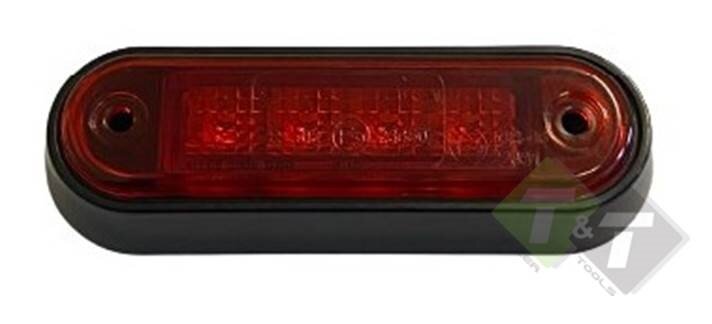 Zijmarkeringslamp - 4 LEDS - Contourlamp rood - 12/24Volt - KMR