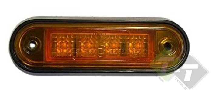 Zijmarkeringslamp - 4 LEDS - Contourlamp oranje - 12/24Volt - KMR