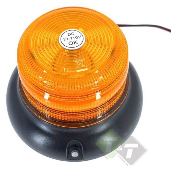Magnetische zwaailamp LED Oranje - 24x LED - 12/24V - Waarschuwingslamp