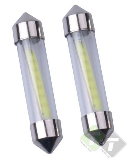 Interieur verlichting - Wit - 6 LED - Buislamp 12 volt - 2 Stuks