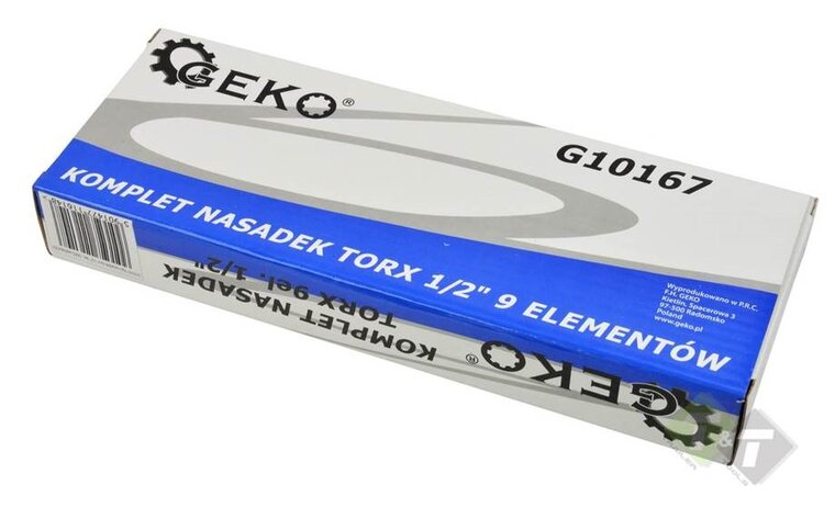 E-Torxdoppen set - E10 tot E24 - 9 delig - Inwendige torxdoppen - Torx dop - GEKO