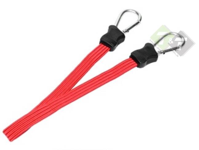 Platte elastiek met karabijnhaak - 60cm - Bagagespanner - Benson