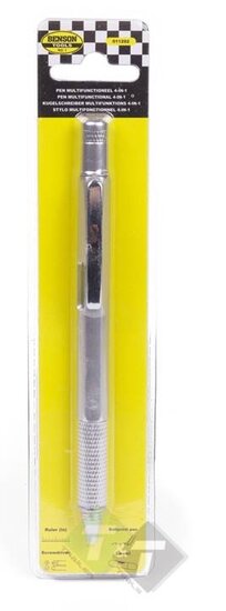 Multi pen - incl. waterpas en schroevendraaier - 4 in 1 - Benson
