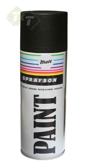 Verf spuitbus - Mat zwart - 400 ml - Lak - Sprayson