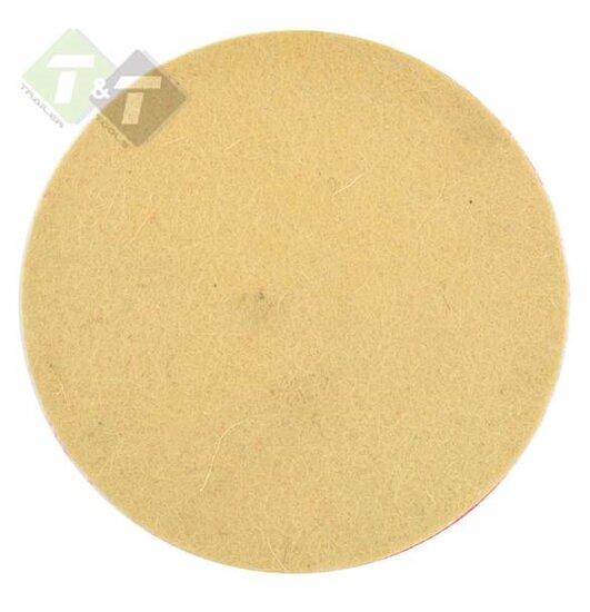 Vilt polijstpad met klittenband - 125x8 mm - Polijstvilt - Polijstschijf - GEKO