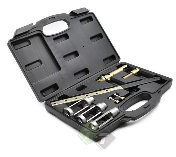 Klepveer spanner set - 8 dlg - Klepsteel afdichting set - GEKO